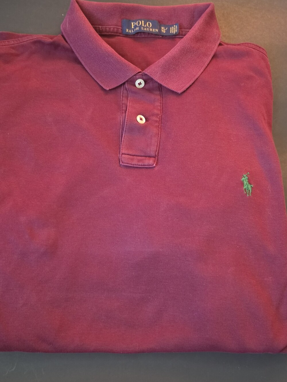 Polo by Ralph Lauren Men’s Wine Polo with Green Pony